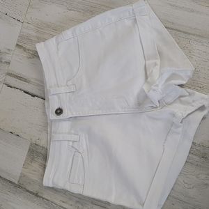 Nature white stretch denim cutoff shorts Size Small